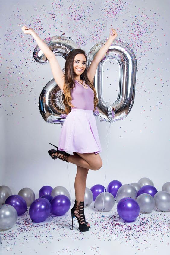 Silver Number Balloons by [Brand Name] - 40 Inch 0 Balloon for Birthday Decorations | Perfect for Any Celebration