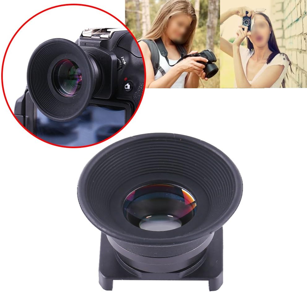 1.5X Camera Viewfinder Magnifier, Fixed Focus Eyepiece with Eyecup and Cover for DSLR Cameras