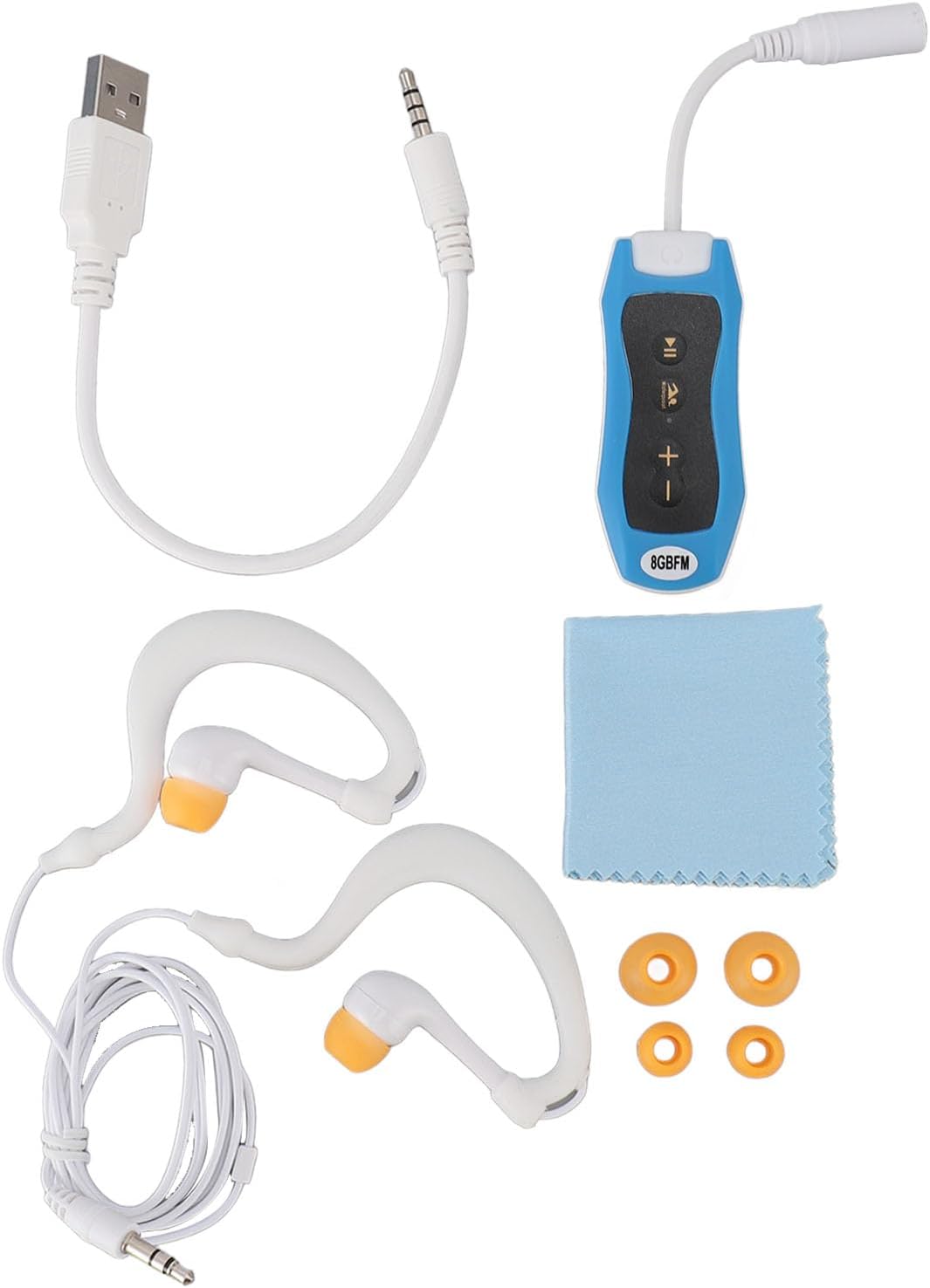 Yunseity MP3 Swimming, 8GB IPX8 MP3 Swimming USB2.0 Swimming (8GB) Player for Player with Headphones, Rechargeable