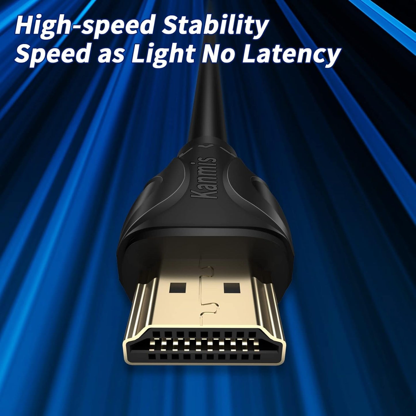 kanmis 4K 50ft, 2.0 &4K@60Hz 2K 1080P, PS3 PS4 HDMI Cable High Speed Hdmi Cables Ultra High Speed Gold Plated