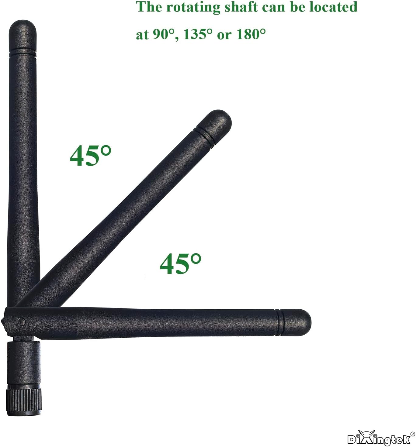 Dixingtek 6E 2.4GHz 5GHz 6GHz 4-Pack WiFi Tri-Band Bluetooth RP SMA Antenna, Compatible with WiFi Router Camera
