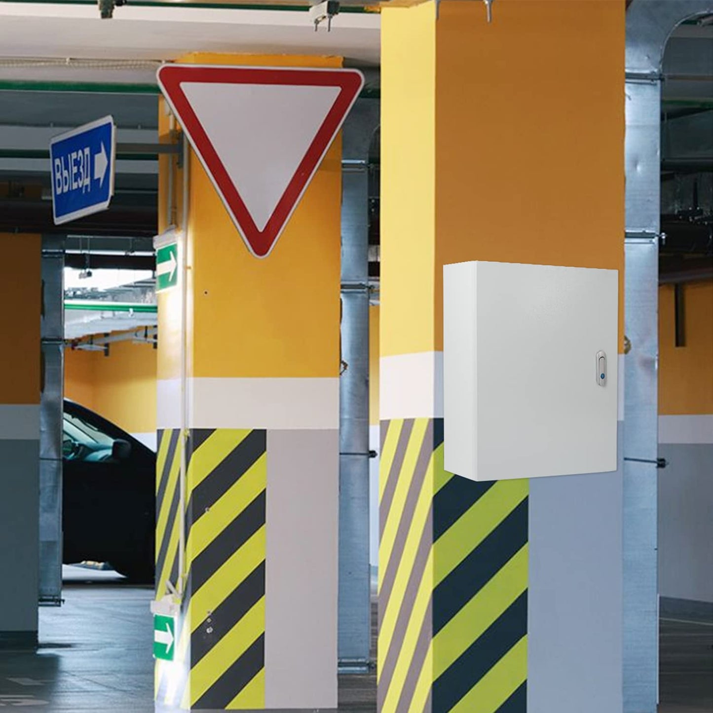 Cold Rolled Steel Electrical Box 23.6'' x 20'' x 8'' Indoor/Outdoor Thick Electrical Enclosure Box with Mounting Plate IP66 Weatherproof Anti-Rust and Anti-Corrosion (23.6'' x 20'' x 8'')