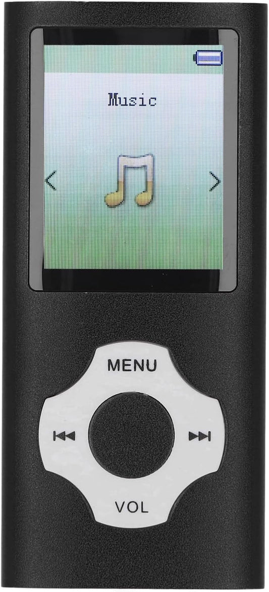 Jectse MP3 MP3 MP4 16GB Bluetooth Player, Ultra Slim Player Portable Music Player with Small Memory Card, Noise