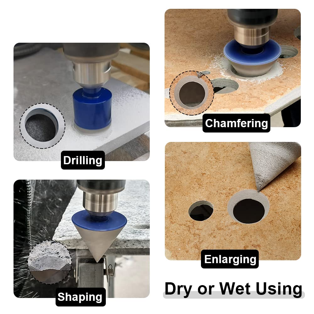 SHDIATOOL Diamond Core Drill Bits 6 Inch for Porcelain Ceramic Tile Marble Brick Vacuum Brazed Hole Saw