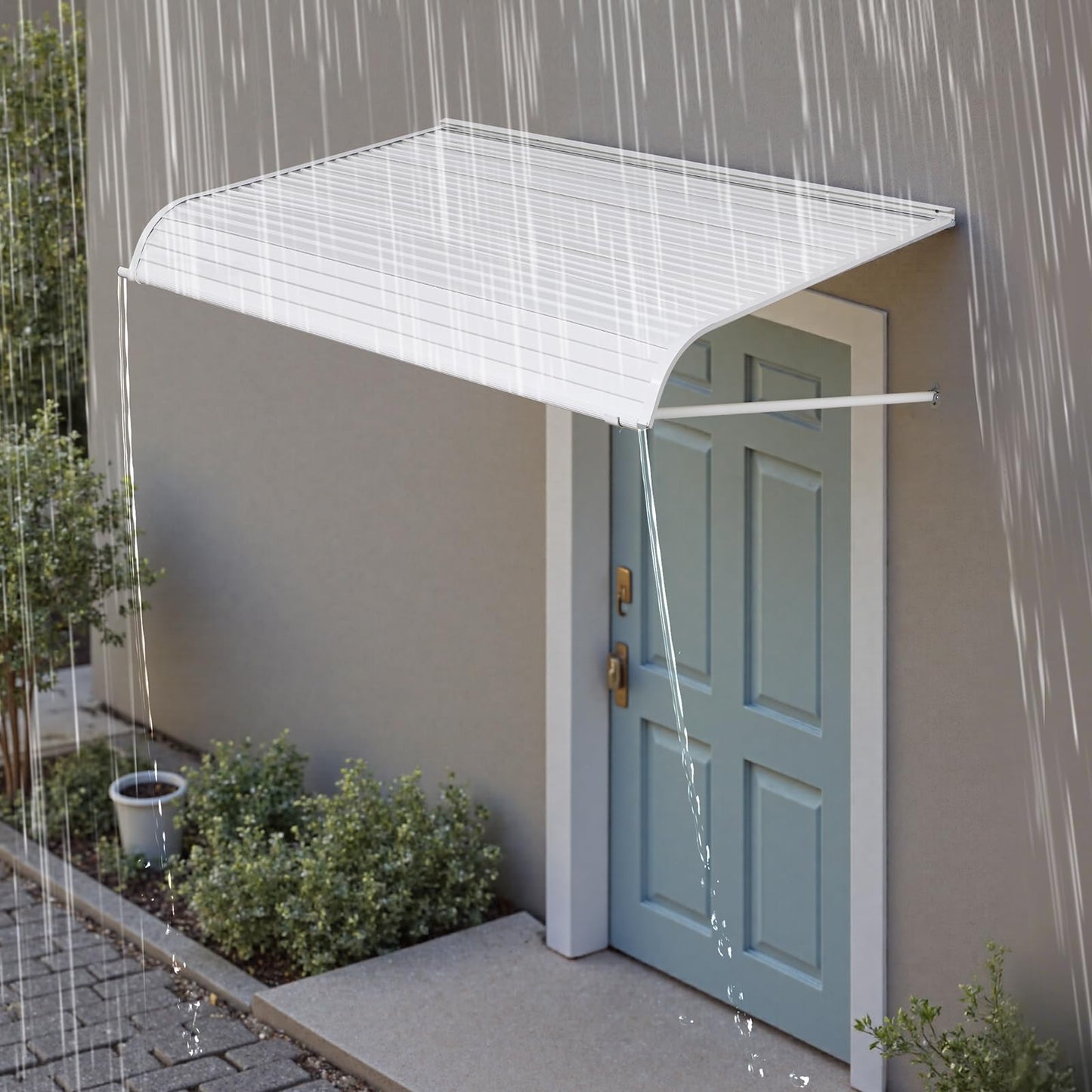 VEVOR Aluminum Awning 60 x 42 in, Durable Window Awning Door Canopy, Lightweight and Stable Aluminum Awnings for Doors Exterior Rain Snow Sunlight Protection for Door Entrance Windows Patio Porch