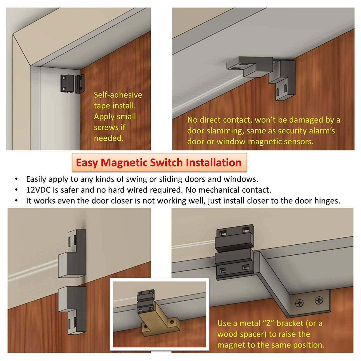 Awoco 42" Super Power 2 Speeds 1350CFM Commercial Indoor Air Curtain, UL Certified, 120V Unheated - Free Door Switch
