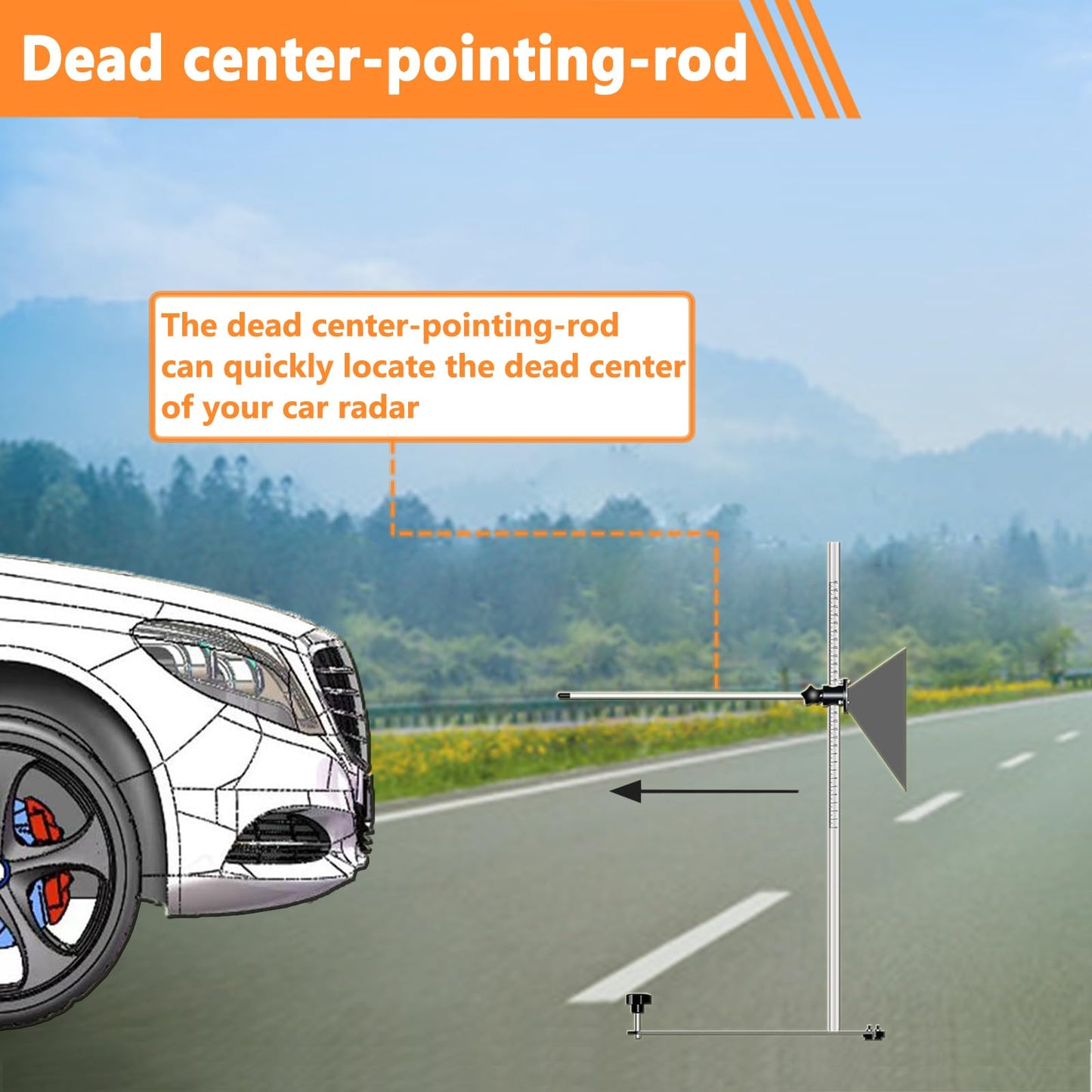 ADAS Calibration Tool 8.07"Outer Edge Reflector for Automobile Light & Heavy Vehicles with Digital Angle Finder, Assist Mirror for Accurate Car Alignment