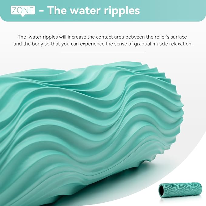 SUBCULTURE Pick Foam Roller - Medium Density Deep Tissue Massager for Muscle Massage and Myofascial Wave Textured Release, Back Roller for Pain Relief & Stretching