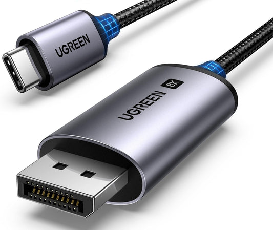 1.4 8K@60Hz 4K@240Hz 4/3 32.4Gbps 17, 3.3FT UGREEN USB C to DisplayPort Cable Unidirectional Thunderbolt to DisplayPort