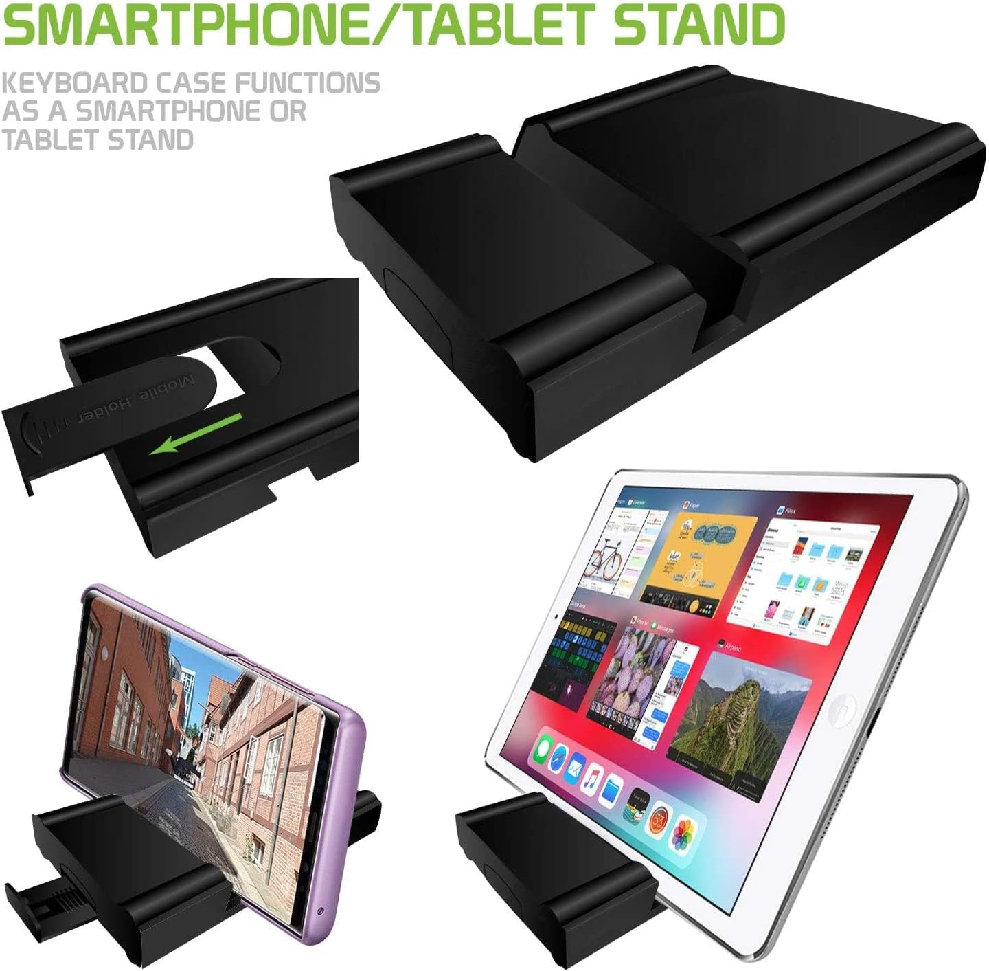 Tek Styz 403E Wireless Bluetooth Keyboard Compatible with Spice Mobile X-Life Built-in Phone Holder/Stand-Ultra Slim