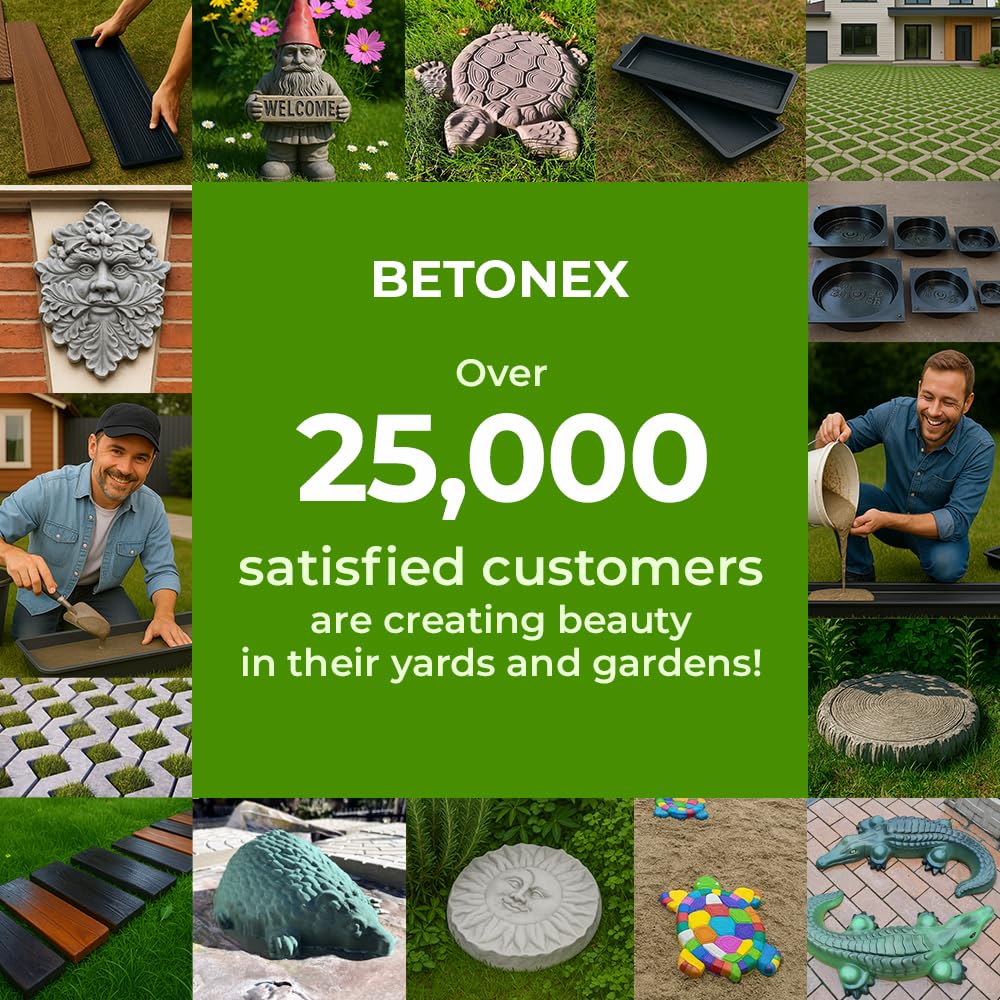 BETONEX Concrete Molds DIY Fence Pier Column Cap Mold Mould Form Cement ABC Plastic Molds 20,08x20,08 inch (510x510mm)