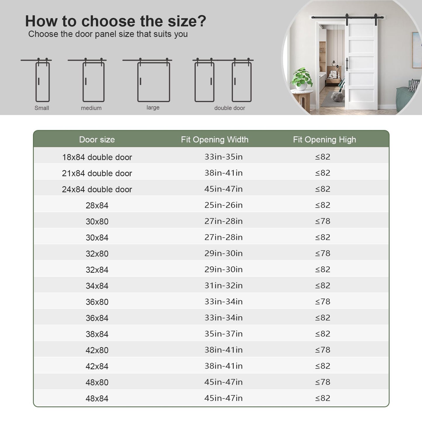 Fredbeck 30inx80in White Barn Door and 5.5FT Sliding Barn Door Hardware Kit Included,Solid,MDF, PVC Surface,DIY Assembly,5-Panel,Fit 27in-28in Opening