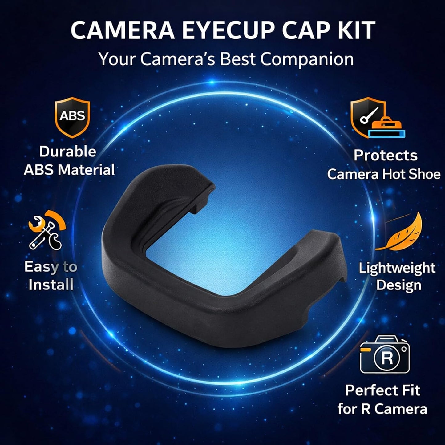 Camera Viewfinder Eyecup with Level Hot Shoe, ABS Material, Compatible with R Camera - Durable Protection, Angle