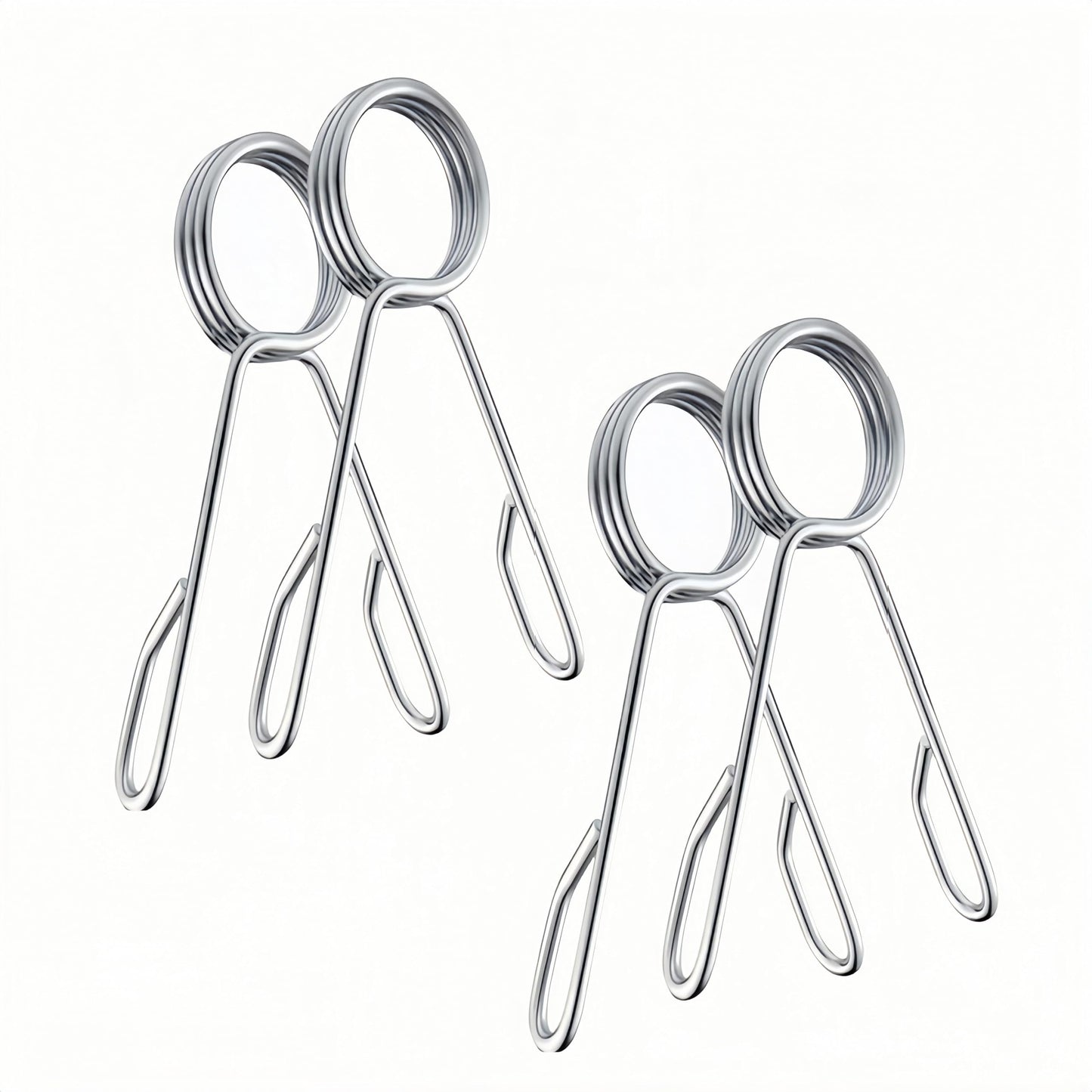 4 PCS 2 Inch Olympic Barbell Clamps, Heavy Duty Steel Barbell Spring Collar Clips, Dumbbell Weight Bar Clips Clamps for Home Gym Weightlifting Powerlifting Strength Training