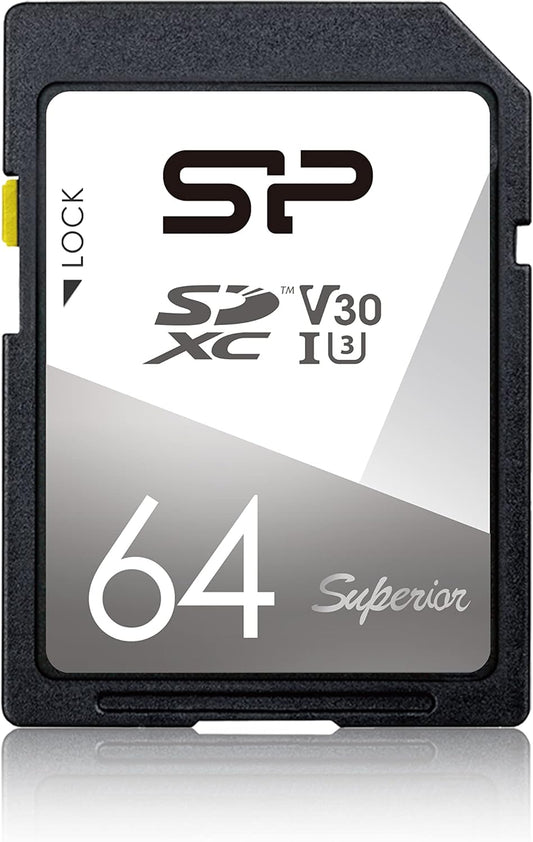 SP Silicon Power 64GB UHS-1 U3 V30 Silicon Power Superior SDXC Memory Card
