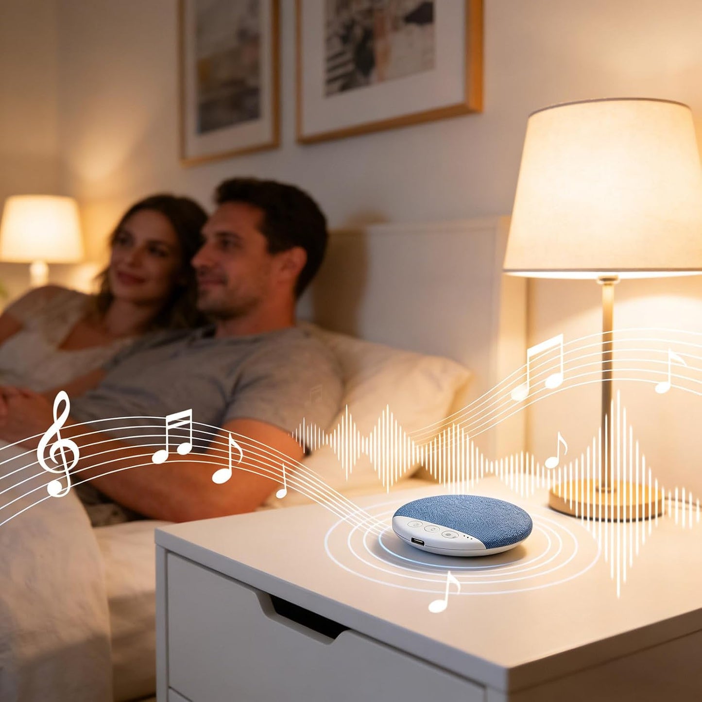 Generic 2026 New USB Bluetooth Pillow Speaker for Sleeping, Mini Portable Under Pillow Speaker with White Noise Timer