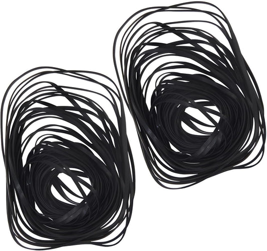 MEFONKOU 40-135mm Cassette 2mm 100 Recorder Rubber Belts Mix Flat Belt for Repair Maintenance Tape Machine DVD CD LD