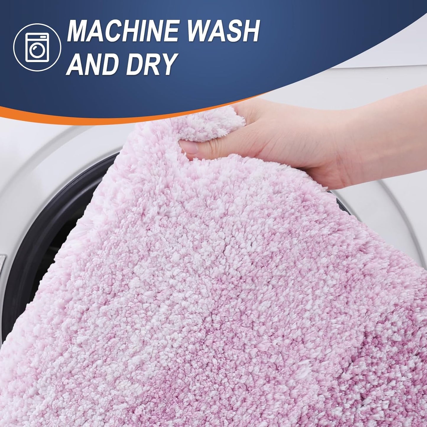 OLANLY Bathroom Rugs - Extra Soft Microfiber Mat | Quick-Dry, Washable, Rubber Backing - 30x20, Pinkish-Purple