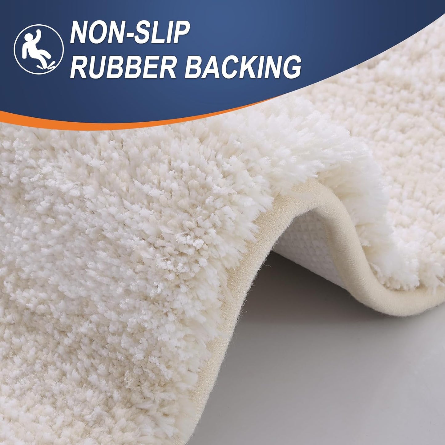 OLANLY Bathroom Runner Rug - Extra Soft Microfiber Mat | Quick-Dry, Washable, 47x20, Light Beige