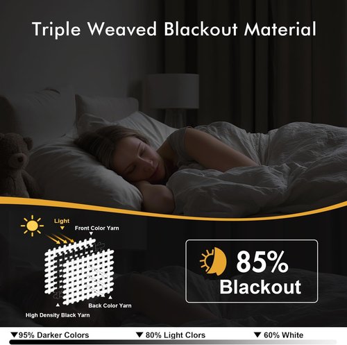 MIULEE Light Grey Blackout Curtains - Thermal Insulated Room Darkening Drapes | 54 Inch, 2 Panels