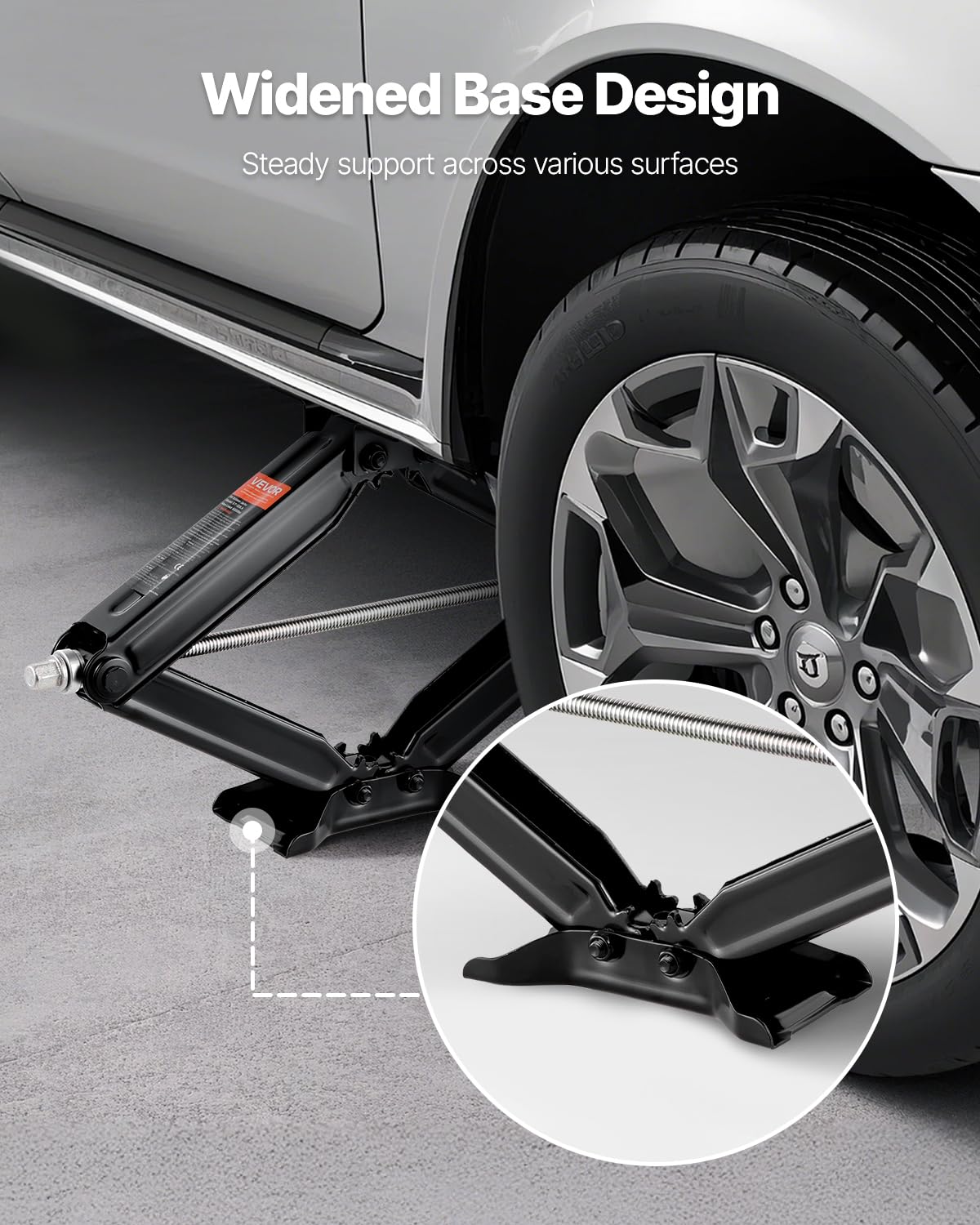 VEVOR 5000 lbs RV Scissor Jacks, 4-23.4 in RV Stabilizer Leveling Scissor Jacks, Set of 4, Heavy Duty Stabilizer Jack with Crank Handle, Socket and Bubble Levels, Not Easily Bent or Deformed