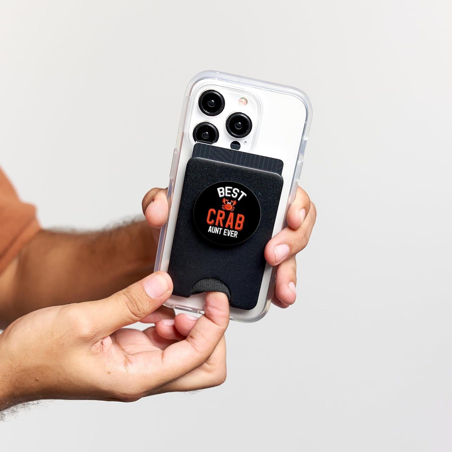 Cute Crab Family Apparel Best Crab Aunt Ever PopSockets PopWallet for MagSafe