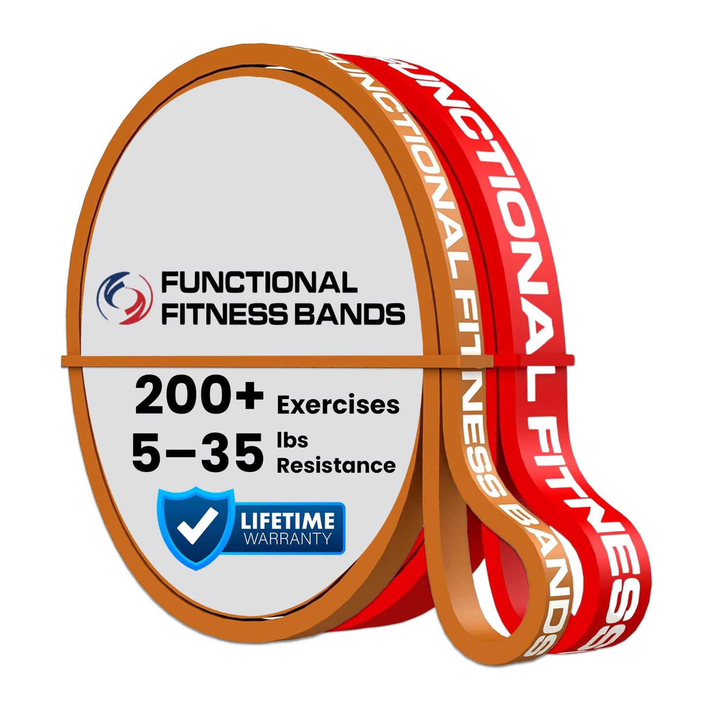 Functional Fitness Pull Up Assist Resistance Bands | Heavy Duty Loop Exercise Bands for Powerlifting, Mobility, and Stretching | Travel Friendly Resistance Bands for Workout | Combo Pack of 2