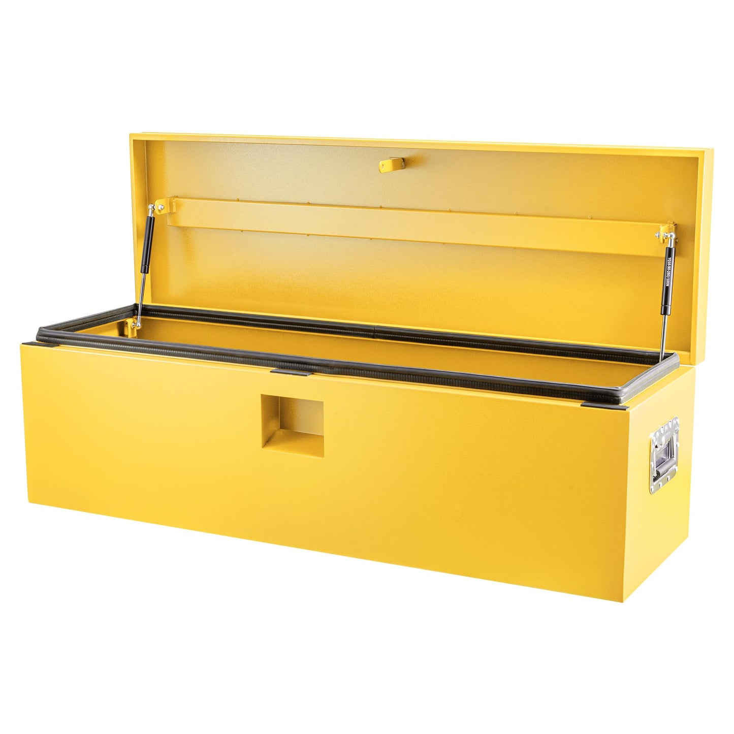 PeakPursuit Heavy Duty Yellow Steel Truck Bed Toolbox – 15x15x24 in Waterproof Lockable Storage Chest for Pickup, RV, Trailer, Construction, Outdoor, Smooth Groove Lid