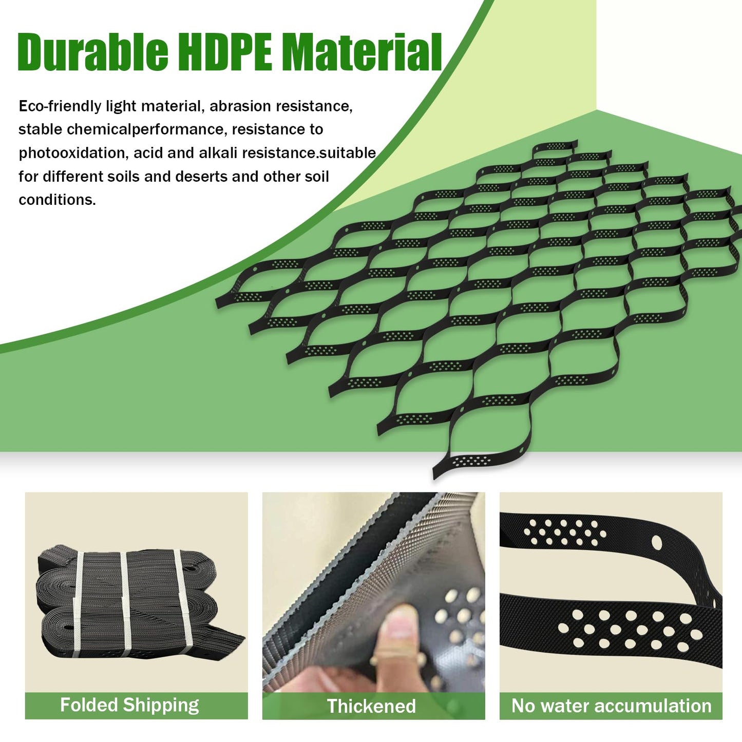 2" Thick Gravel Ground Grid 10ft x 33ft - Geo Grid Driveway Stabilization Grids, Gravel Retainer Grid 1885 LBS Per Sq ft, Geocell Geogrid for Walkway Driving RV Parking Slopes and Garden