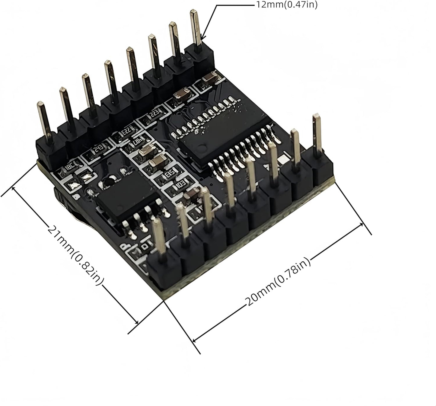 Yuuhseel 5PCS 16P MP3 Support TF Card Mini Player Module Audio Voice Music Module Compatible with DFPlayer Code