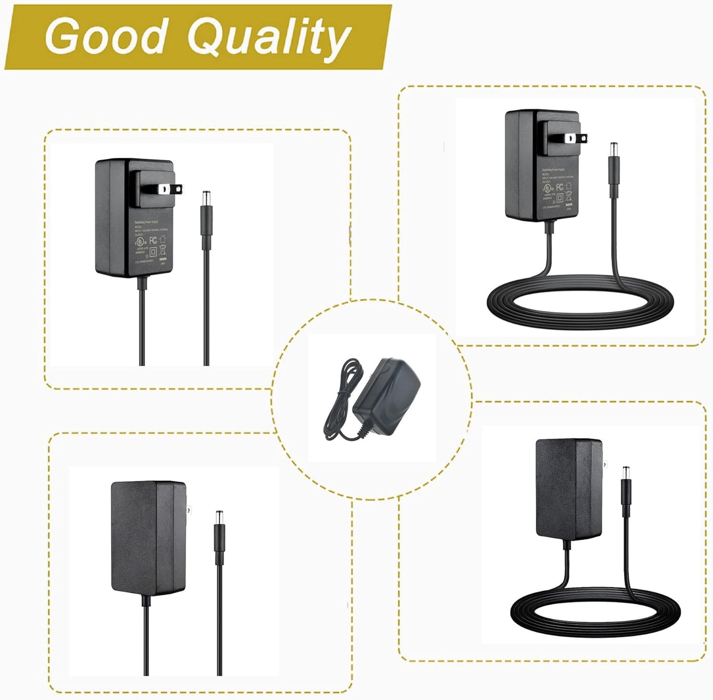 Dysead 12V 3A 1080P 16CH 1HD HA2116-D Adapter Charger for Multi MPX DVR