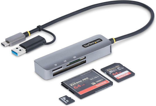 StarTech.com 3.0 StarTech USB Multi-Media Memory Card Reader, SD/microSD/CompactFlash, USB-C External Card Reader