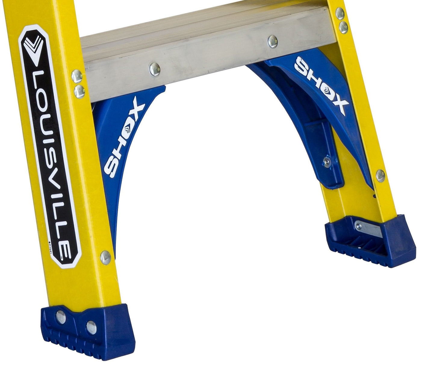 Louisville Ladder FS2005 Fiberglass Step Ladder, 5-Feet/250lb, Yellow & LITE 2' Fiberglass Step Stool Ladder, 300-Pound Capacity, Type IA, LP-3011-02