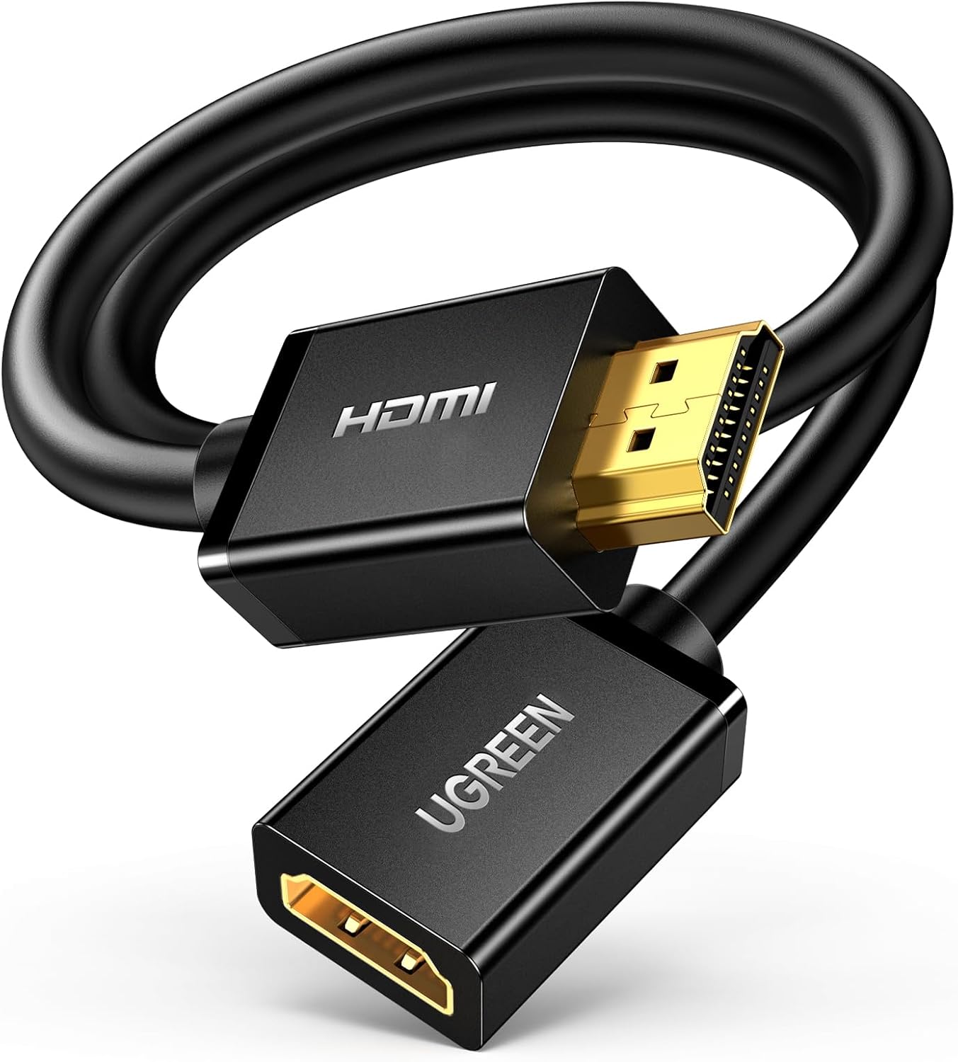 4K 6FT PS5 PS4 UGREEN HDMI Extension Cable HDMI Extender Male to Female Adapter Cord Compatible with Roku TV Stick Xbox