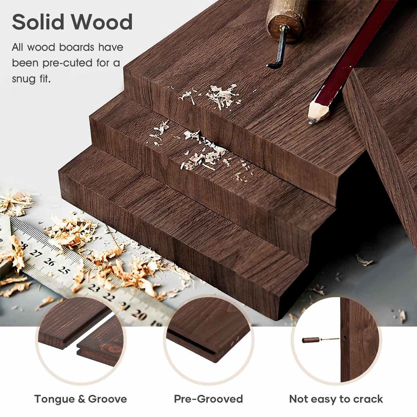 ROYMELO Double 34x84 inch Sliding Barn Wood Door Slab with 6ft Hardware Kit and Handle