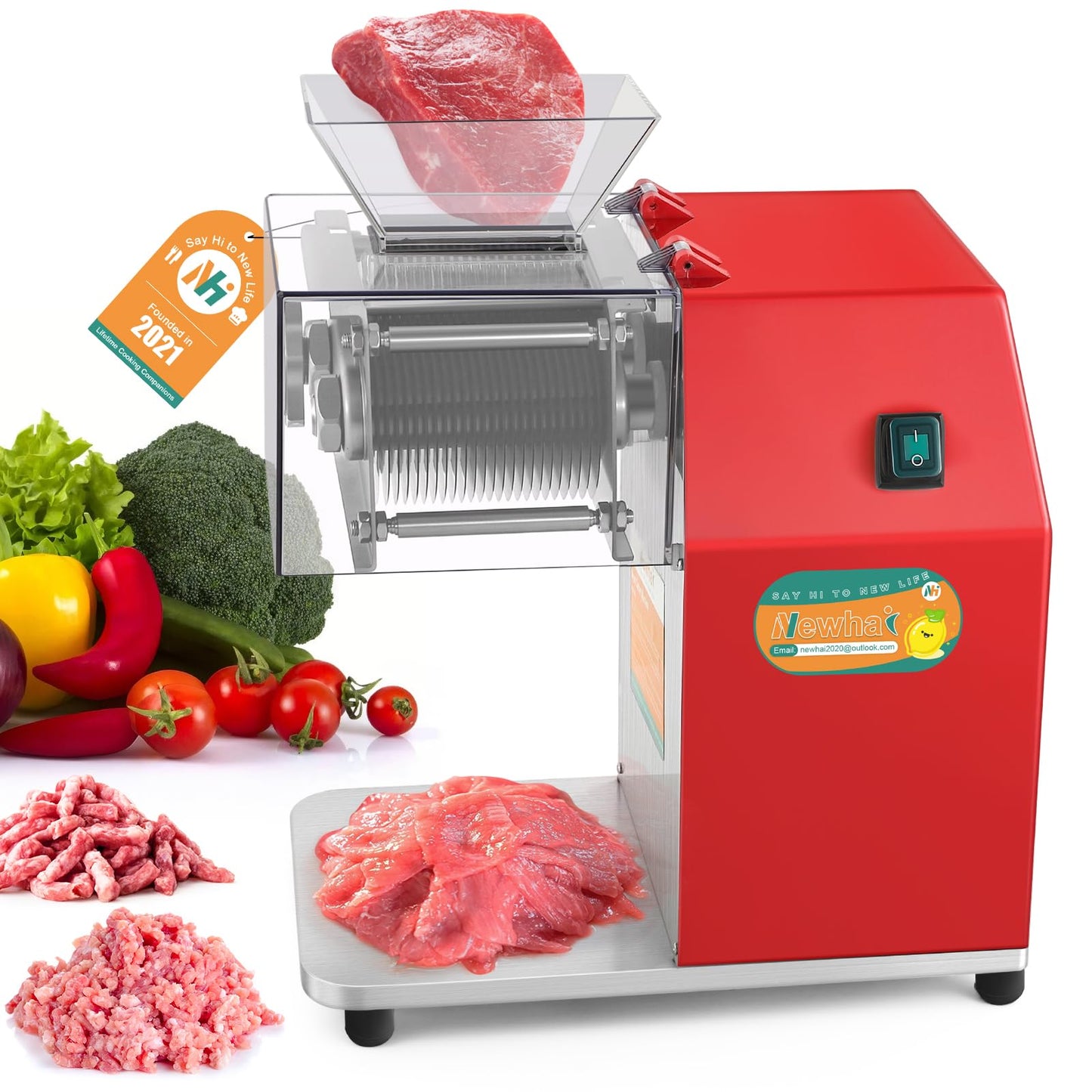 Newhai 850w Meat Cutter 5mm + 20mm Spare Blade