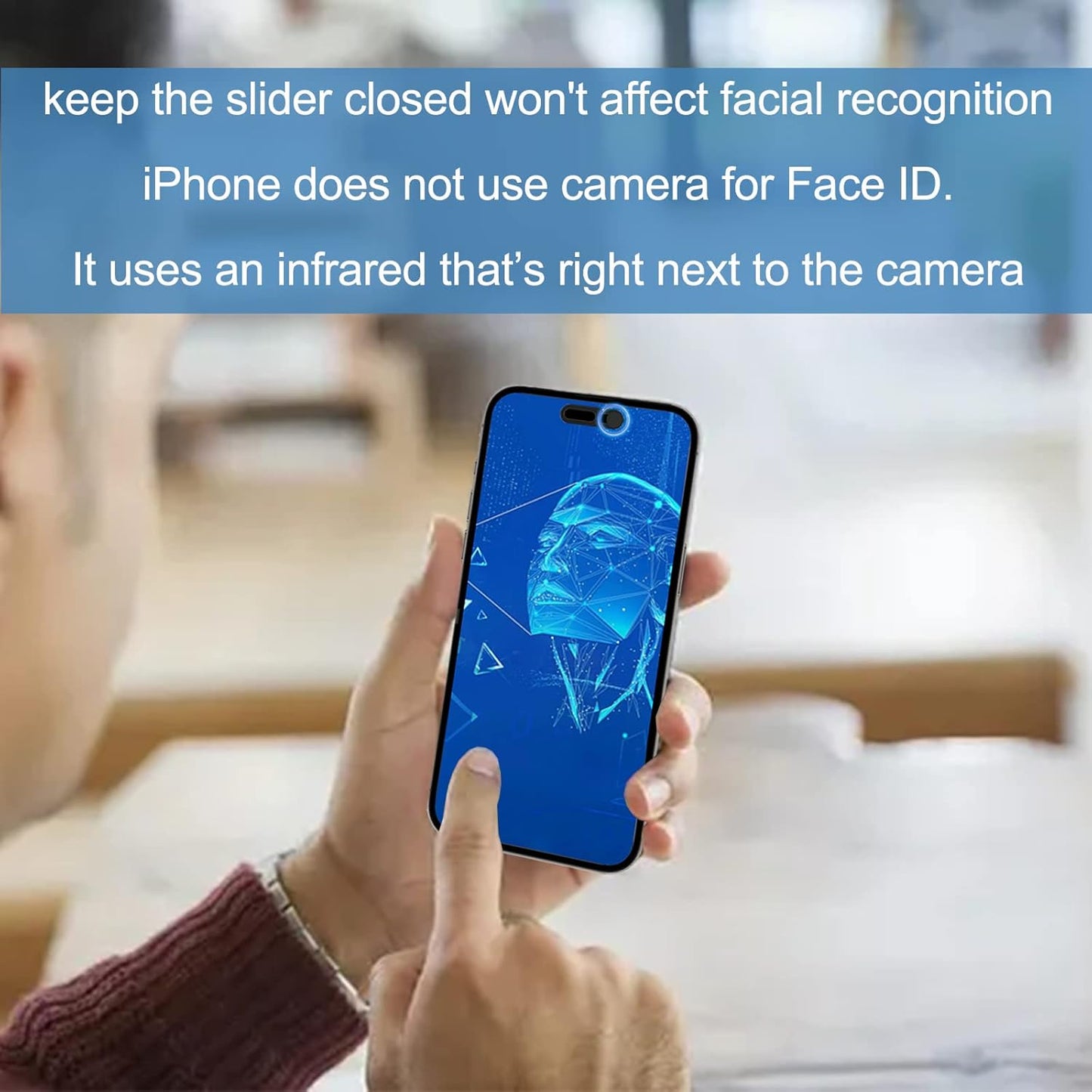 EYSOFT 16 16 Recognition2Pack Privacy Cover Compatible for iPhone Pro/iPhone Pro Max with Front Camera Cover,Protect