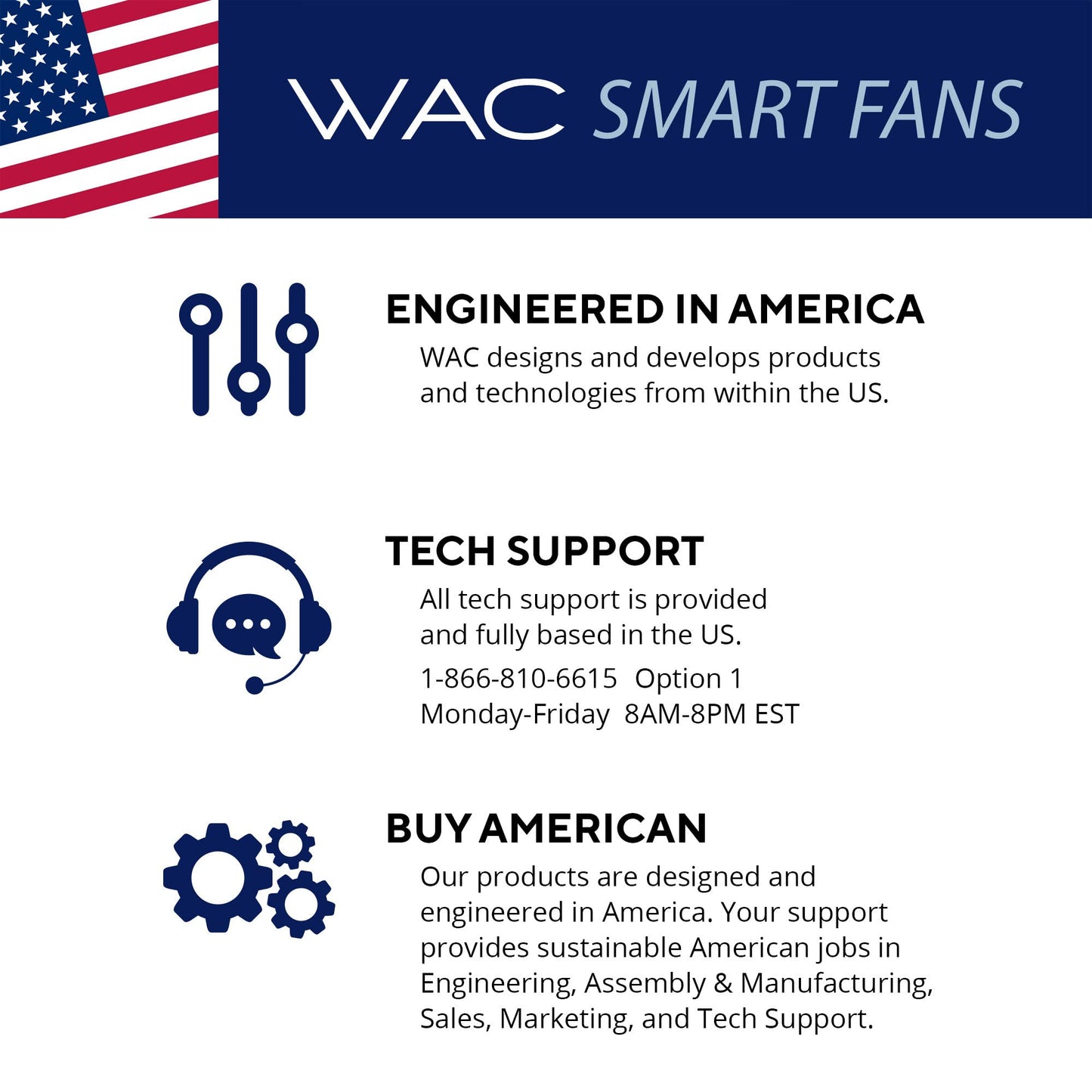 WAC Lighting Hug 3 Blades Aluminum Smart Flush Mount Ceiling Fan in Matte White