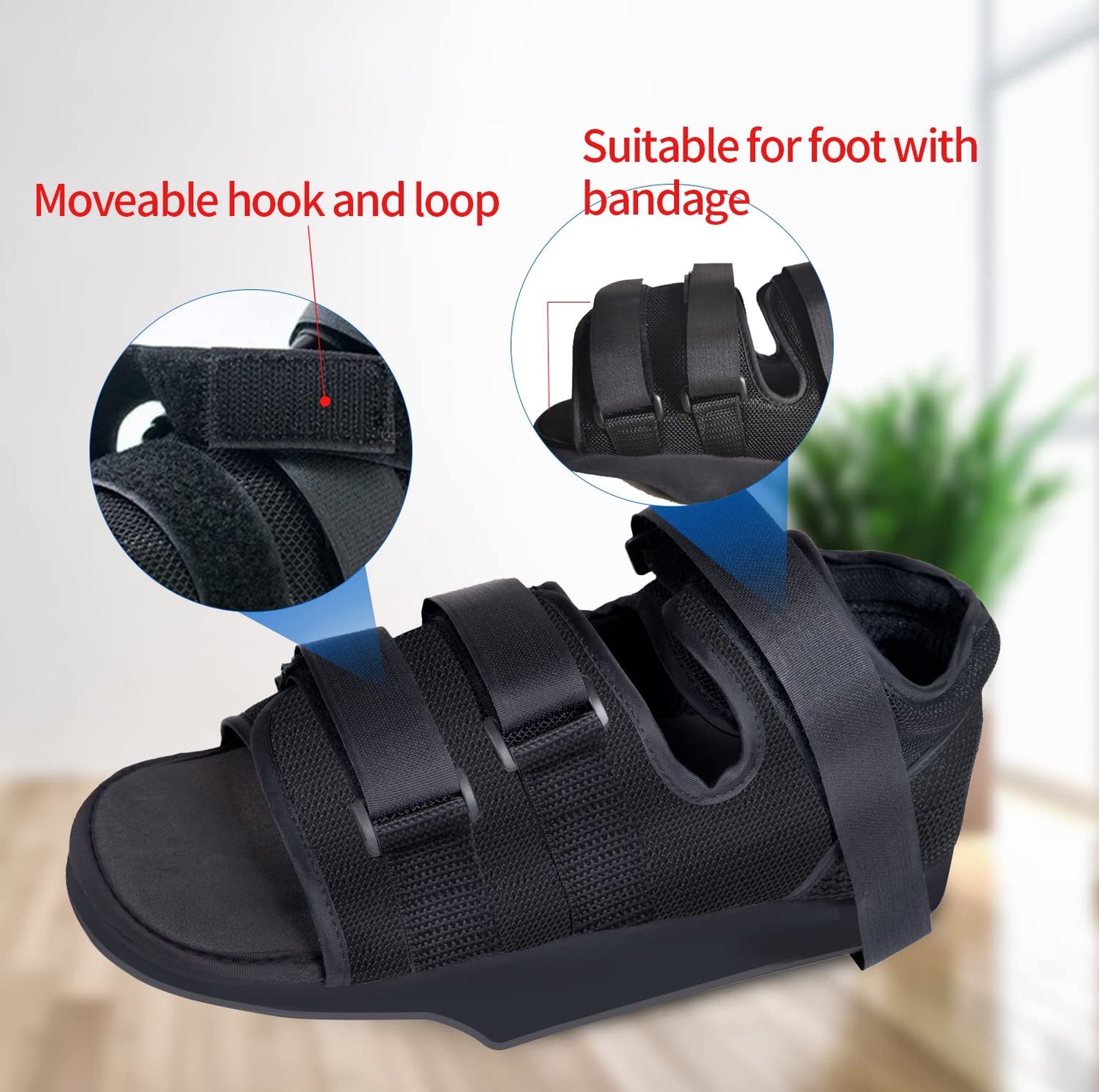 GHORTHOUD Post op Shoes for Broken Toe Surgery Forefoot Offloading Healing Boot Post Surgical Wedge Foot Splint for Surgery for Men and Women (Medium)