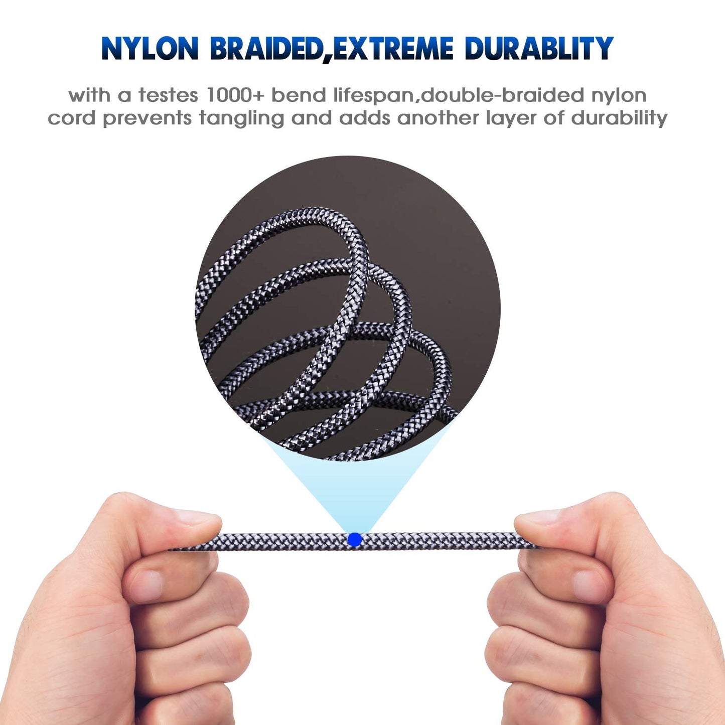 3.5mm 6Ft, More(6Ft/2M,Silver) Tan QY Nylon Braided Aux Cable Audio Auxiliary Input Adapter Male to Male Cord
