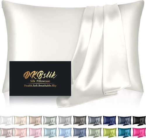 Mulberry Silk Pillowcases | Queen Size | Anti-Acne Cooling Beauty Sleep | Ivory Color