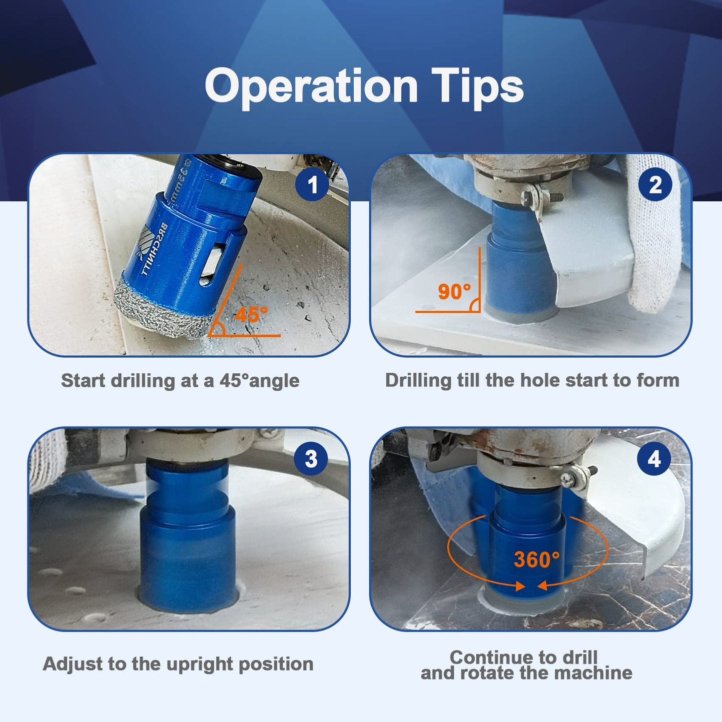 6 Inch Diamond Core Drill Bit for Porcelain Tile Ceramic Marble Granite Drilling&Diamond Core Drill Bit Set - for Porcelain Tile Ceramic Marble Granite Drilling