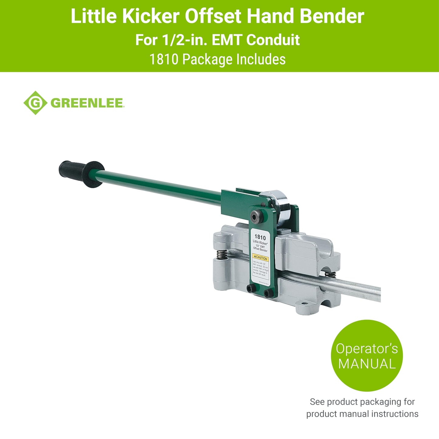 Greenlee 1/2" EMT Offset Hand Bender & Klein 1/2" EMT Aluminum Conduit Bender with Angle Setter