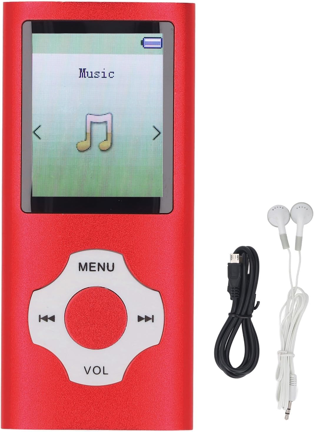 Jectse MP3 MP3 MP4 64GB Bluetooth Player, Ultra Slim Player Portable Music Player with Small Memory Card, Noise