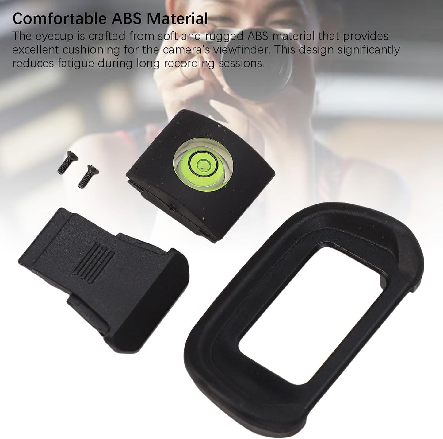 LICAEVEY R10 3 1 Set Camera Eyecup Viewfinder, in with Bubble Level and Hot Shoe Cover for Long Recording and Level