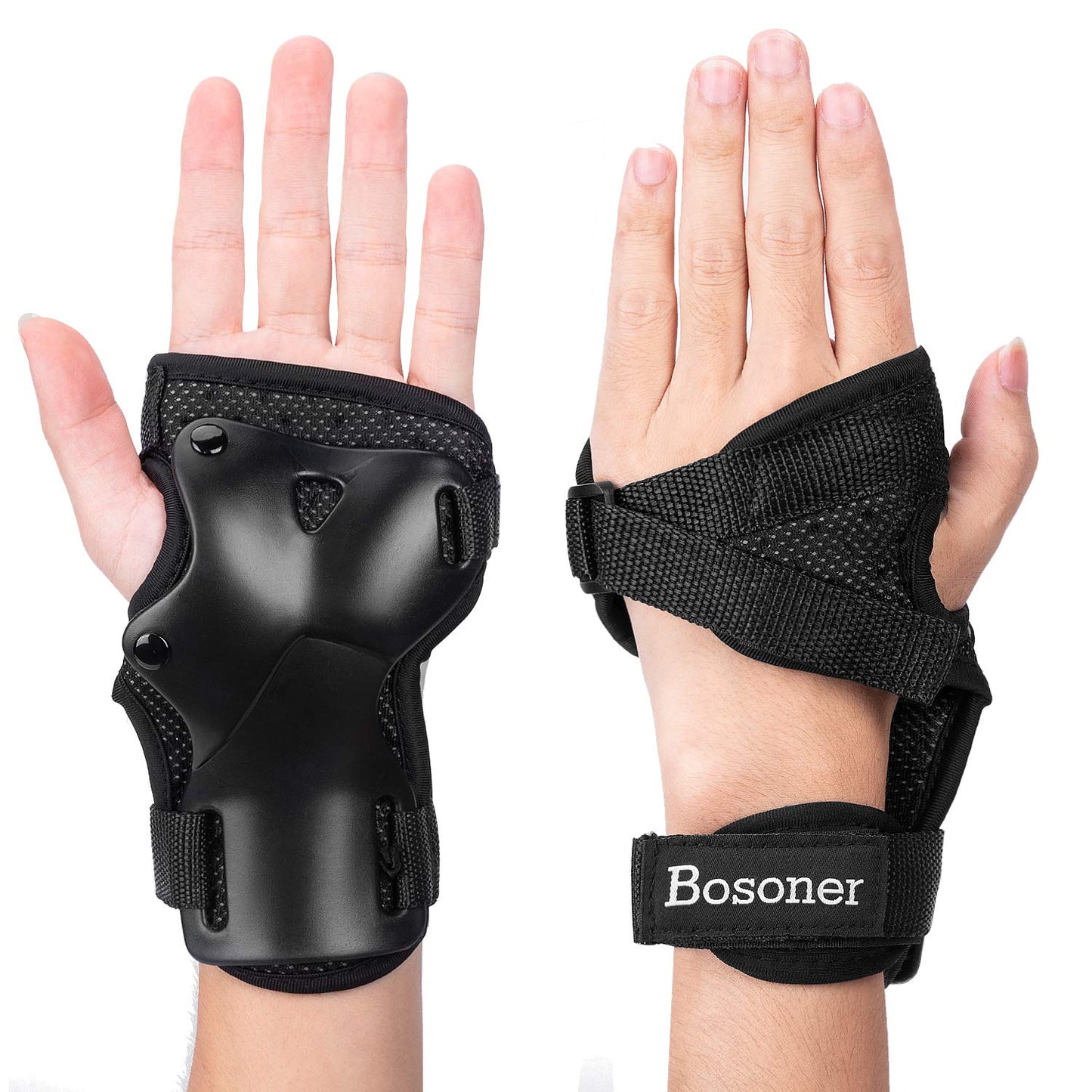 Wrist Guard, BOSONER Wrist Guards for Roller Skating, Skateboarding, Wristsavers Brace Protective Gear for Adults/Kids/Youth (1 Pair)