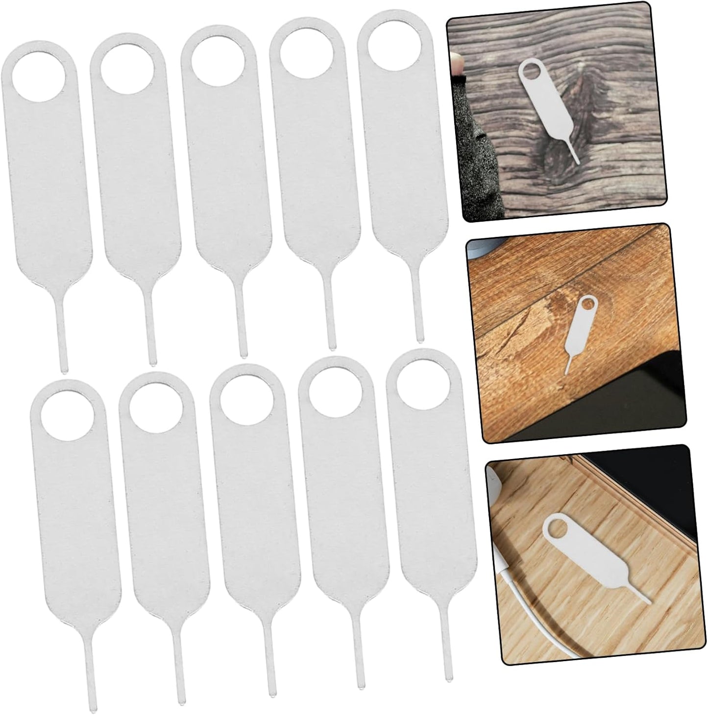 500pcs Mikikit Durable Stainless Steel Sim Card Ejector Tool Easy to Use Pin for Quick Sim Removal Smooth Finish