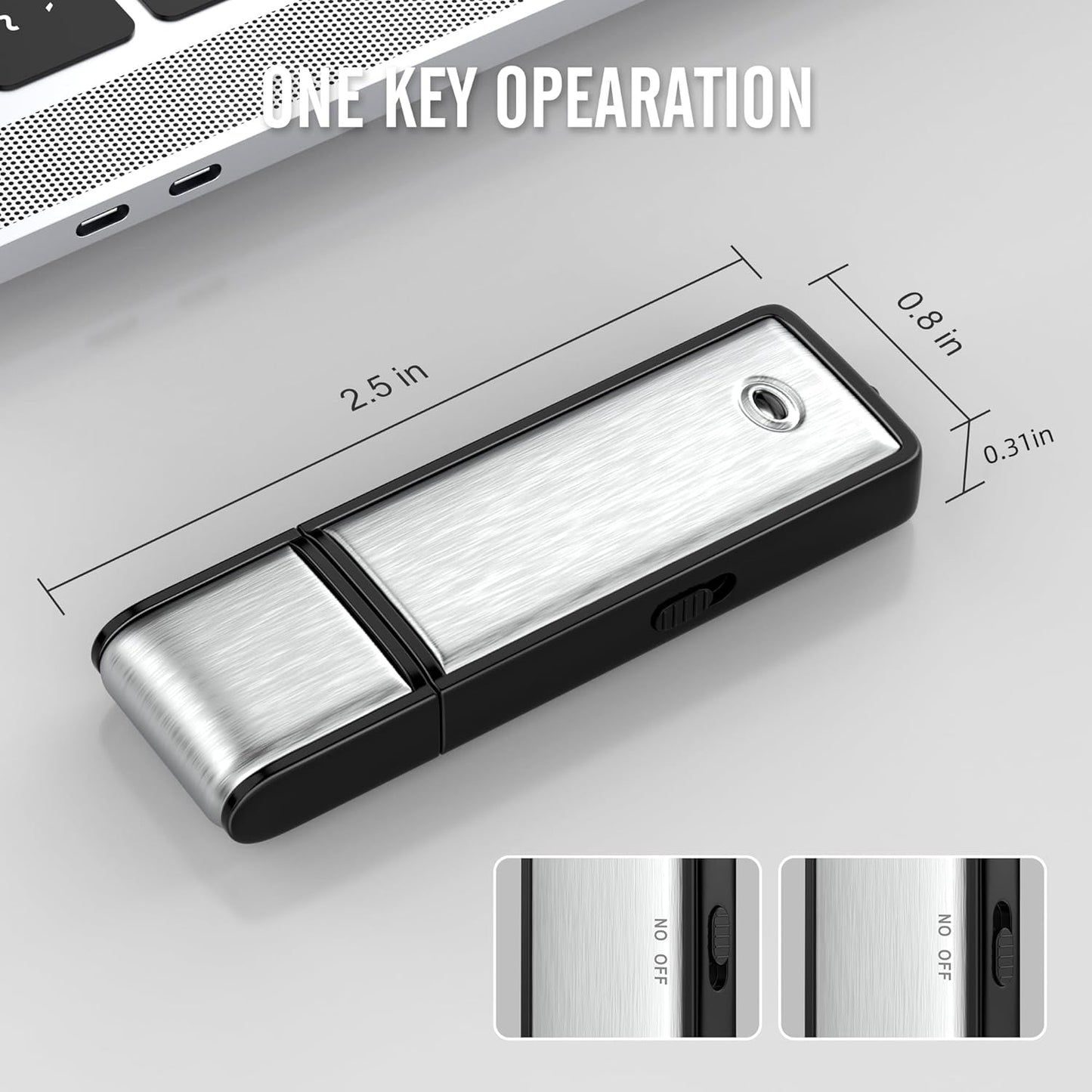HAKSDOWO 32G 750 Voice Recorder, Digital Audio Recorder with Hours Recording Capacity Noise Reduction USB Recording