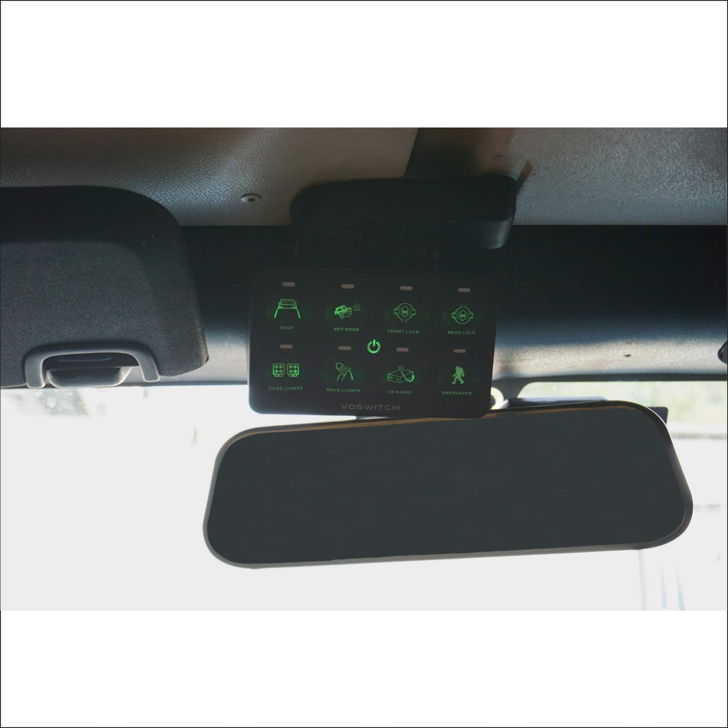 Voswitch JK100 Overhead Programmable Switch Panel Power Control System for Jeep Wrangler JK JKU 2007-2018