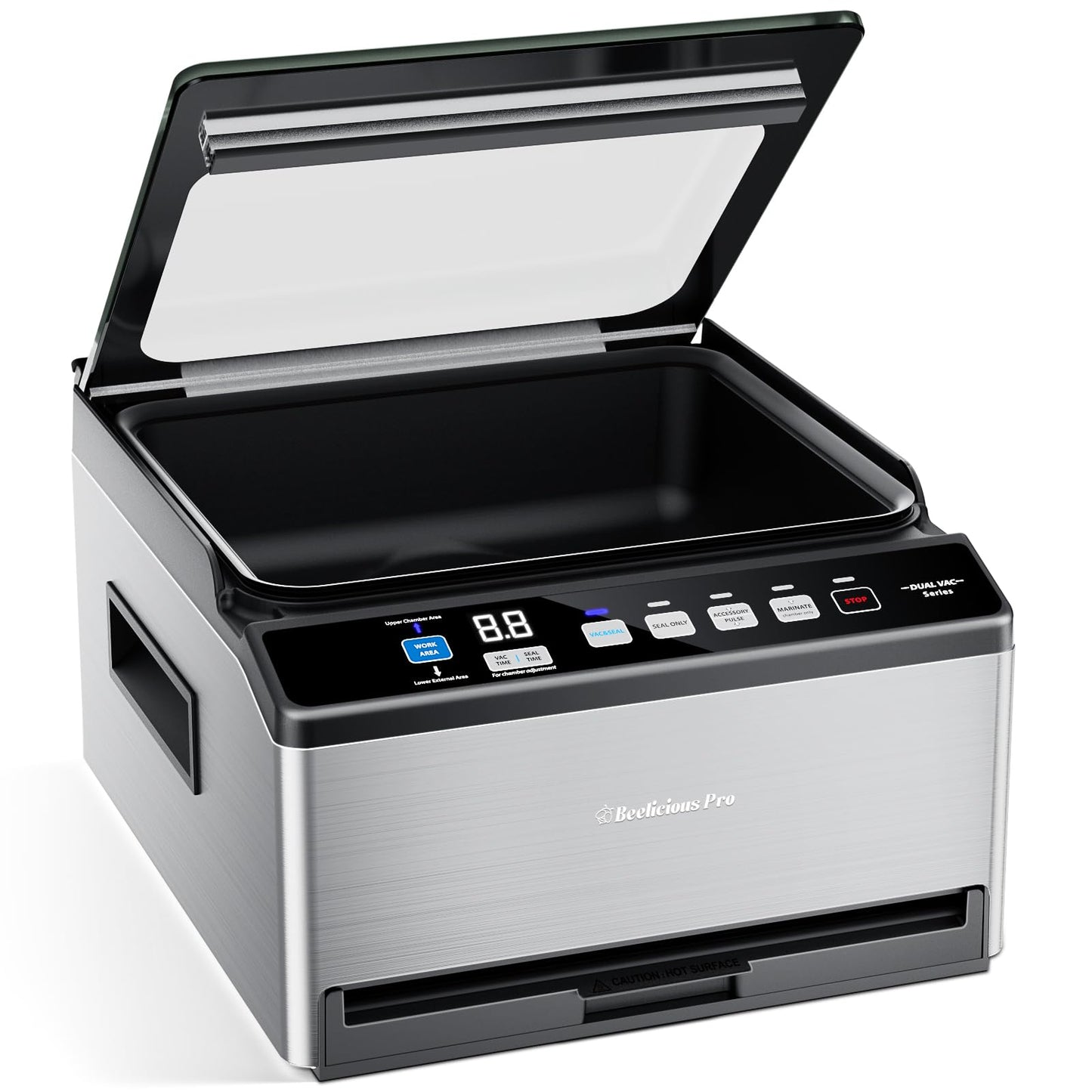 DualCore CVS101 Chamber Vacuum Sealer for Liquids & Sous Vide, 6L Dual Vacuum Zones & Extra-Wide Bag Clamp, 230W Dual-Core Dry Pump x4, Commercial-Grade Food Packaging Machine for Home Use